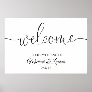 Wedding Welcome Sign Poster Board Entrance Script