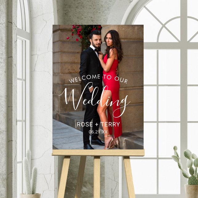 Wedding Welcome Sign Poster with Customised Photo (Creator Uploaded)