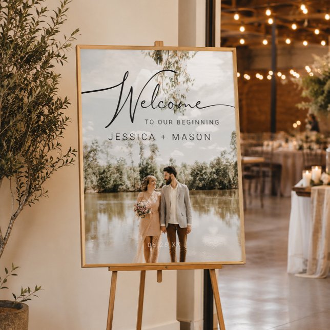 Wedding Welcome Sign Poster with Photo (Creator Uploaded)