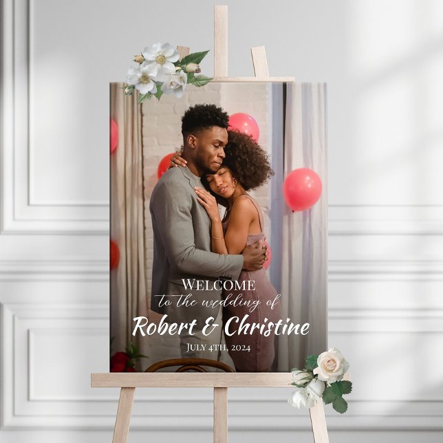 Wedding welcome sign poster with photo (Creator Uploaded)