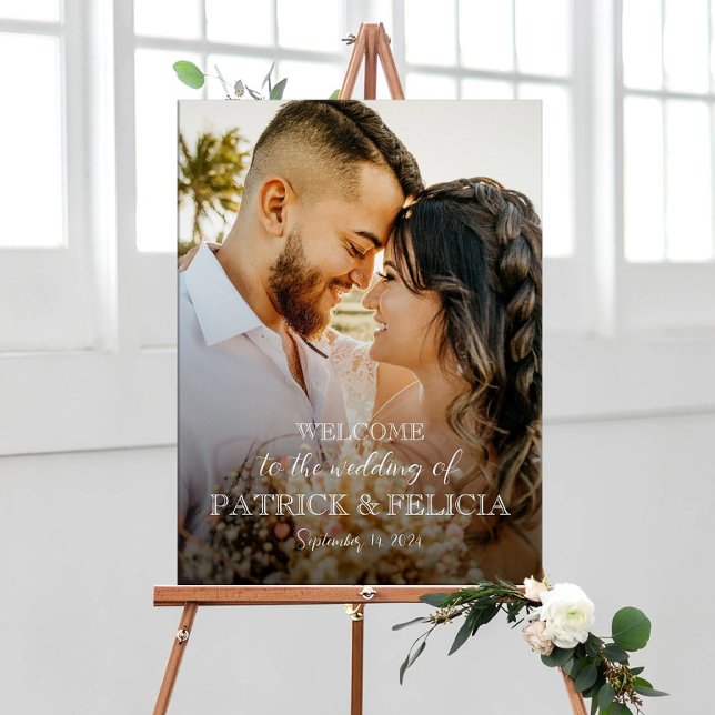 Wedding welcome sign poster with photo (Creator Uploaded)