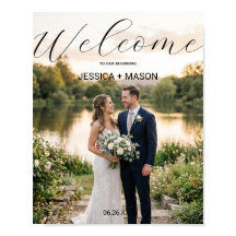 Wedding Welcome Sign Poster with Photo