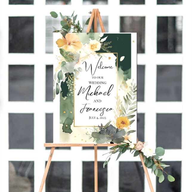 Wedding Welcome Sign Template, Dusky Pink Floral,  (Creator Uploaded)