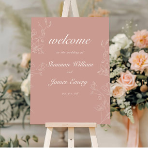 Wedding Welcome Sign   Terracotta Boho