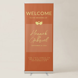 Wedding Welcome Sign Vertical Retractable Banner