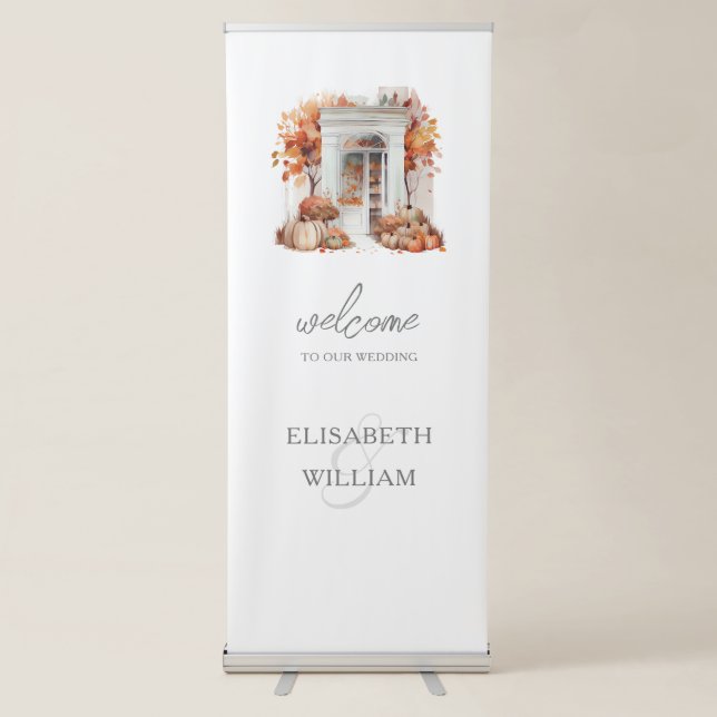 Wedding Welcome Sign White Front Door (Front)