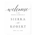 Wedding Welcome Sign with Elegant Black Script