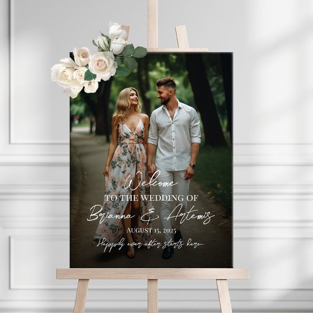 Wedding welcome sign with photo (Creator Uploaded)