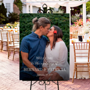 Wedding welcome sign with photo download or poster
