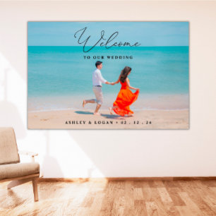 Wedding Welcome Sign With Photo, Wedding Photo