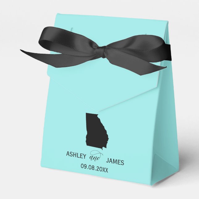 Wedding Welcome to Georgia Favour Box State Map (Front Side)