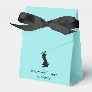 Wedding Welcome to Great Britain Map Favour, UK Favour Box