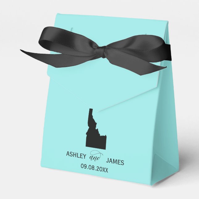 Wedding Welcome to Idaho Favour Box State Map (Front Side)