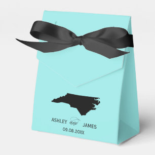 Wedding Welcome to North Carolina Favour Box Map