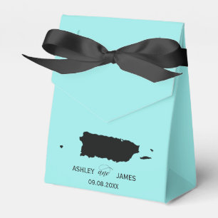 Wedding Welcome to Puerto Rico Map Favour Box