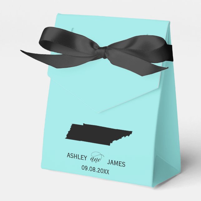 Wedding Welcome to Tennessee Favour Box, Map Favour Box (Front Side)