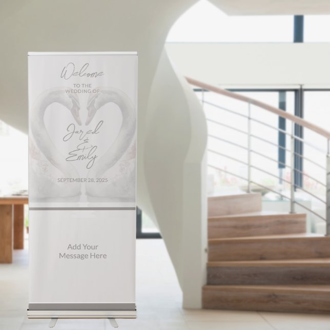 Wedding Welcome Vertical Retractable Banner (Wedding Welcome Vertical Retractable Banner)