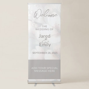 Wedding Welcome Vertical Retractable Banner