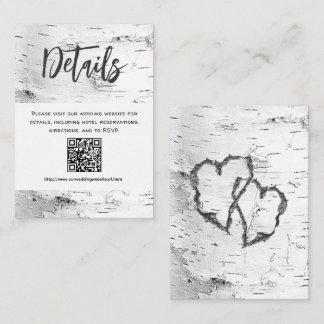 Wedding White Birch Details Enclosure Card