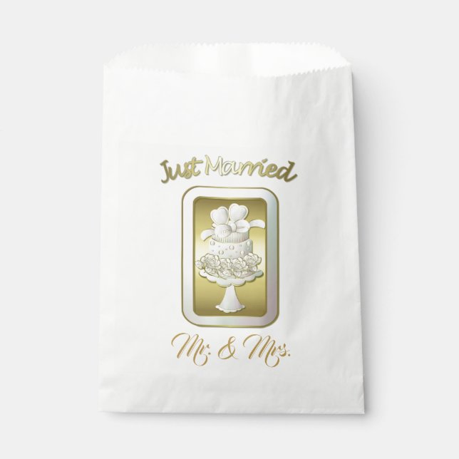 Wedding - White Favour Bags (Front)