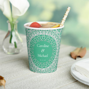 Wedding White Lace Paper cup