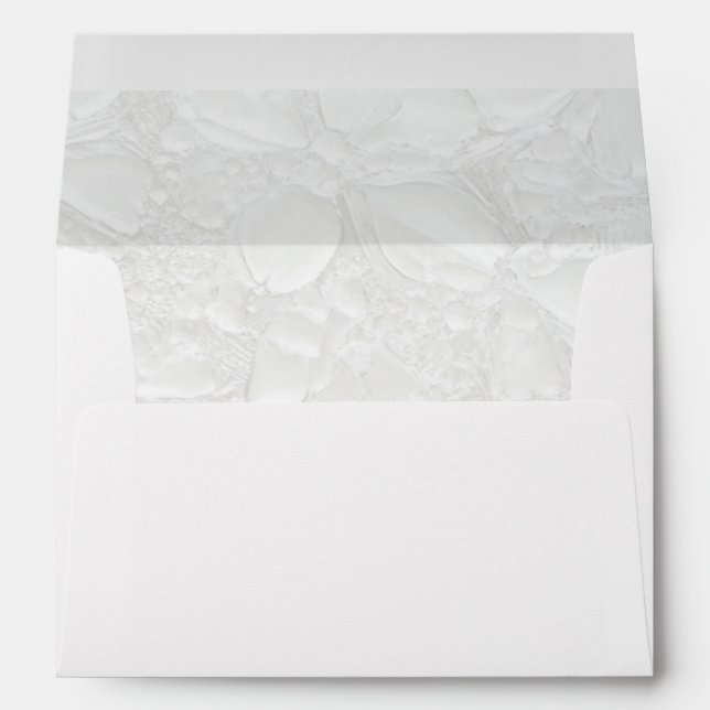 Wedding White Modern Simple  Envelope (Back (Bottom))