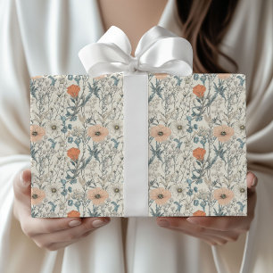 Wedding Wildflower Elegant Gift Wrapping Paper