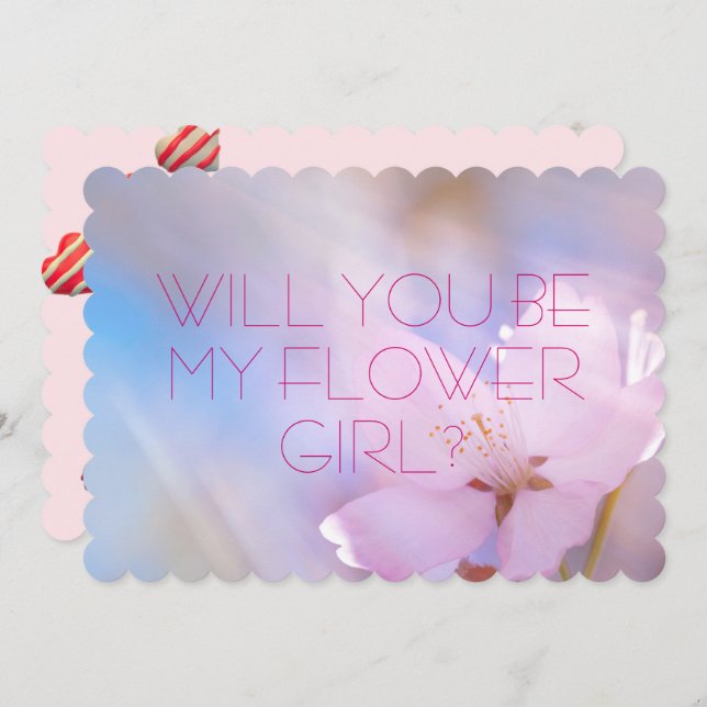 Wedding Will You Be My Flower Girl Invitation (Front/Back)
