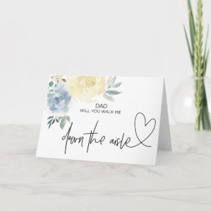 Wedding Will You Walk Me Down the Aisle Bride Card
