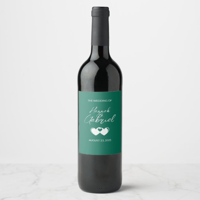 Wedding Wine Bottle Label (Front)