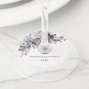 Wedding  wine glass tag