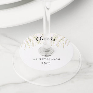 Wedding wine glass tag