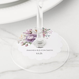 Wedding wine glass tag