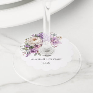 Wedding wine glass tag