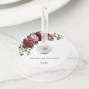Wedding wine glass tag