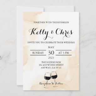 Wedding Wine Glasses Invitation