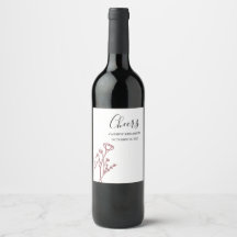 Wedding Wine Label Dusty Rose
