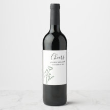 Wedding Wine Label Sage
