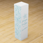 Wedding wine personalised starfish sea wine box<br><div class="desc">Graphic drawing of starfish / sea stars with swirl wave sea patterned wine box. Modern beach wedding design part of the sea star swirls wedding stationary set. Ideal to give wine out to your guests at a beach wedding, bridal shower or rehearsal dinner. Customise with your own sentiment, bride and...</div>