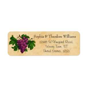 Wedding Wine Tasting Party Vintage Purple Grapes