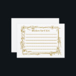 Wedding Wisdom/Advice Card for Guests<br><div class="desc">Customise the text of this wisdom/advice card and the initials on the back of the card. Then have your guests share Bible verses,  wisdom,  prayers and advice for the new couple to treasure.</div>