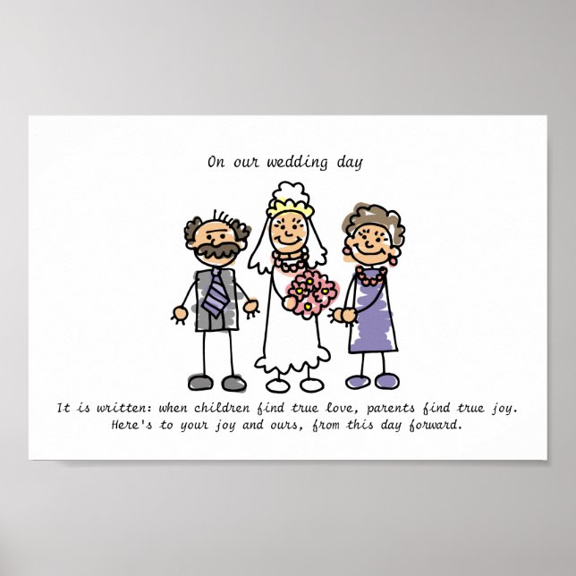 Wedding Wish for Bride's Parents Poster (Front)