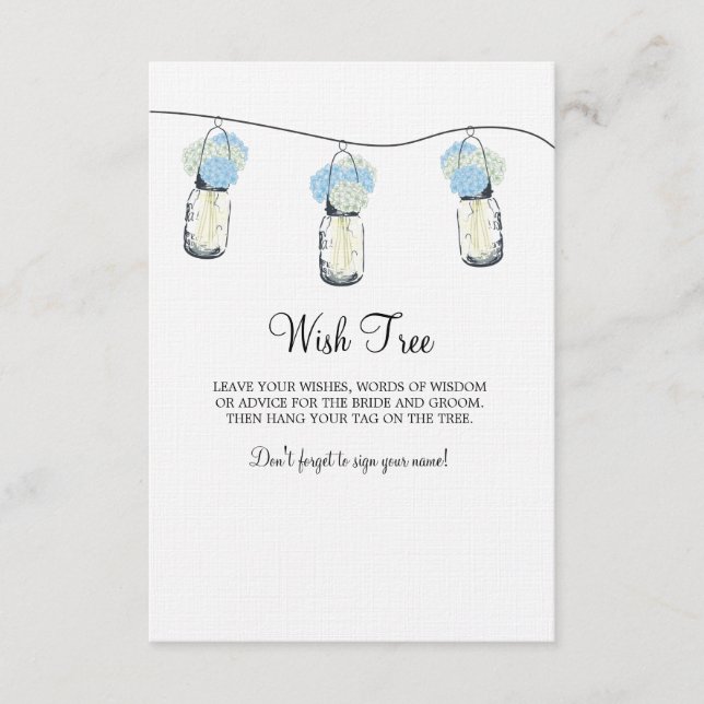 Wedding Wish Tree Tag Advice Card (Front)