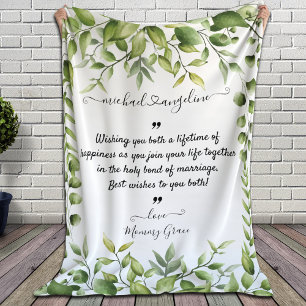 Wedding Wishes for Bride & Groom  Sherpa Blanket