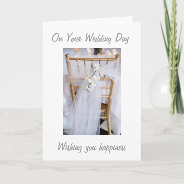 WEDDING WISHES FOR LOVE AND HAPPINESS LIFETIME CARD (Front)