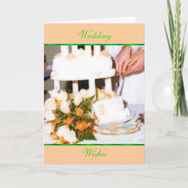 Wedding Wishes Greeting Card Template (Front)