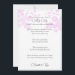 Wedding Wishes Love and Life Advice Card<br><div class="desc">Pretty wedding cards for your guests to add their advice and well wishes. What a cute way to remember your special day. Lovely pink roses on white.</div>