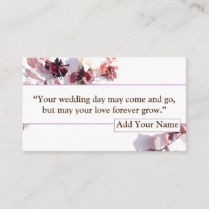 Wedding Wishing  Enclosure Card