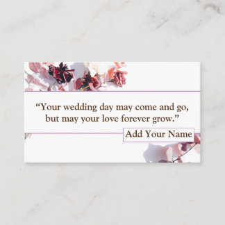 Wedding Wishing Enclosure Card