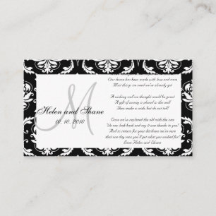 Wedding Wishing Well and Hotel Information Card